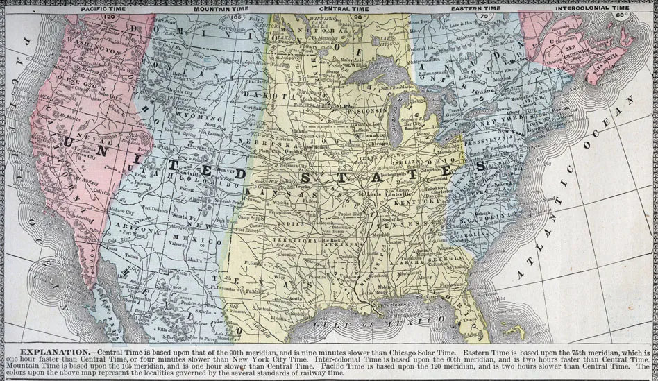 history 1886 map usa time zones