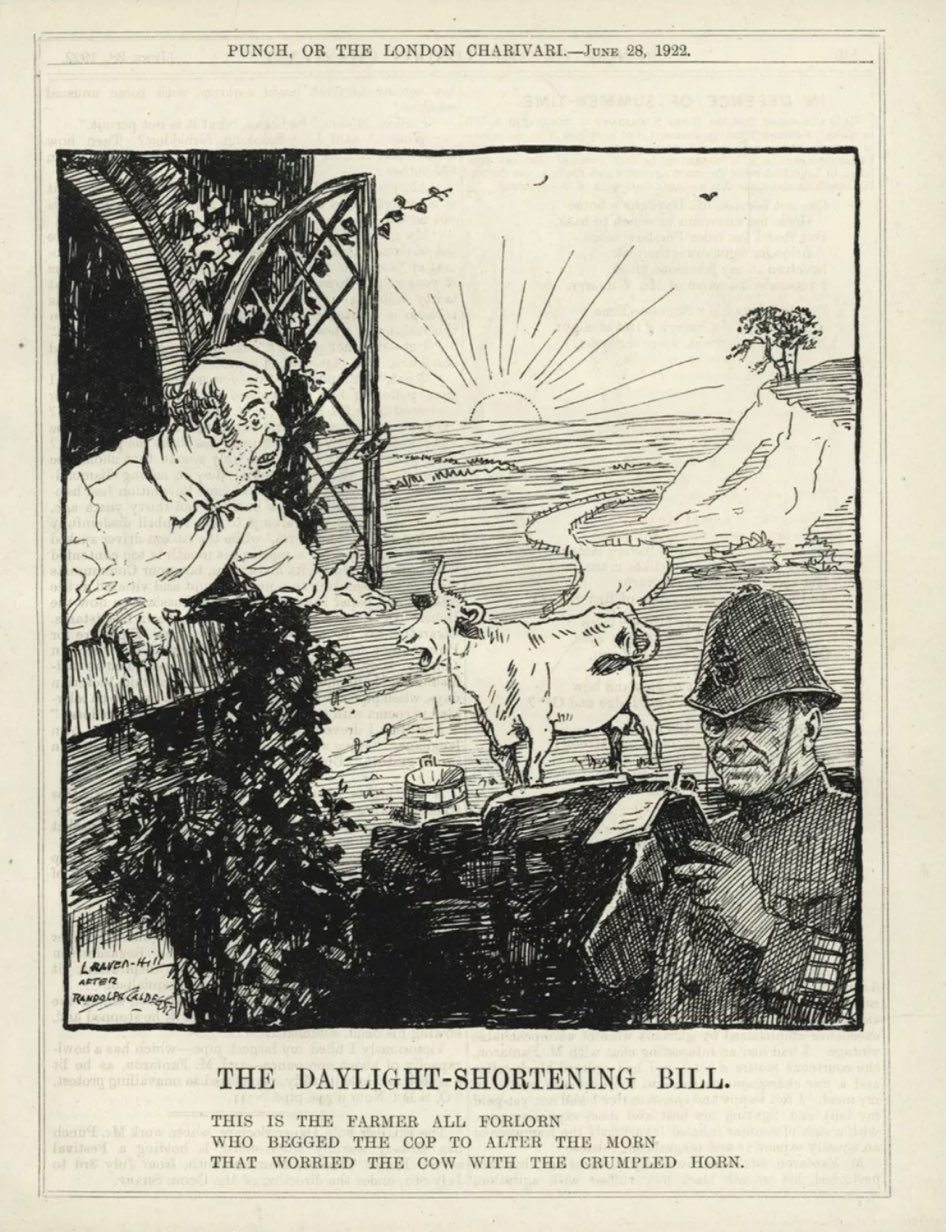 history 1922 06 28 cartoon europe uk punch daylight shortening bill