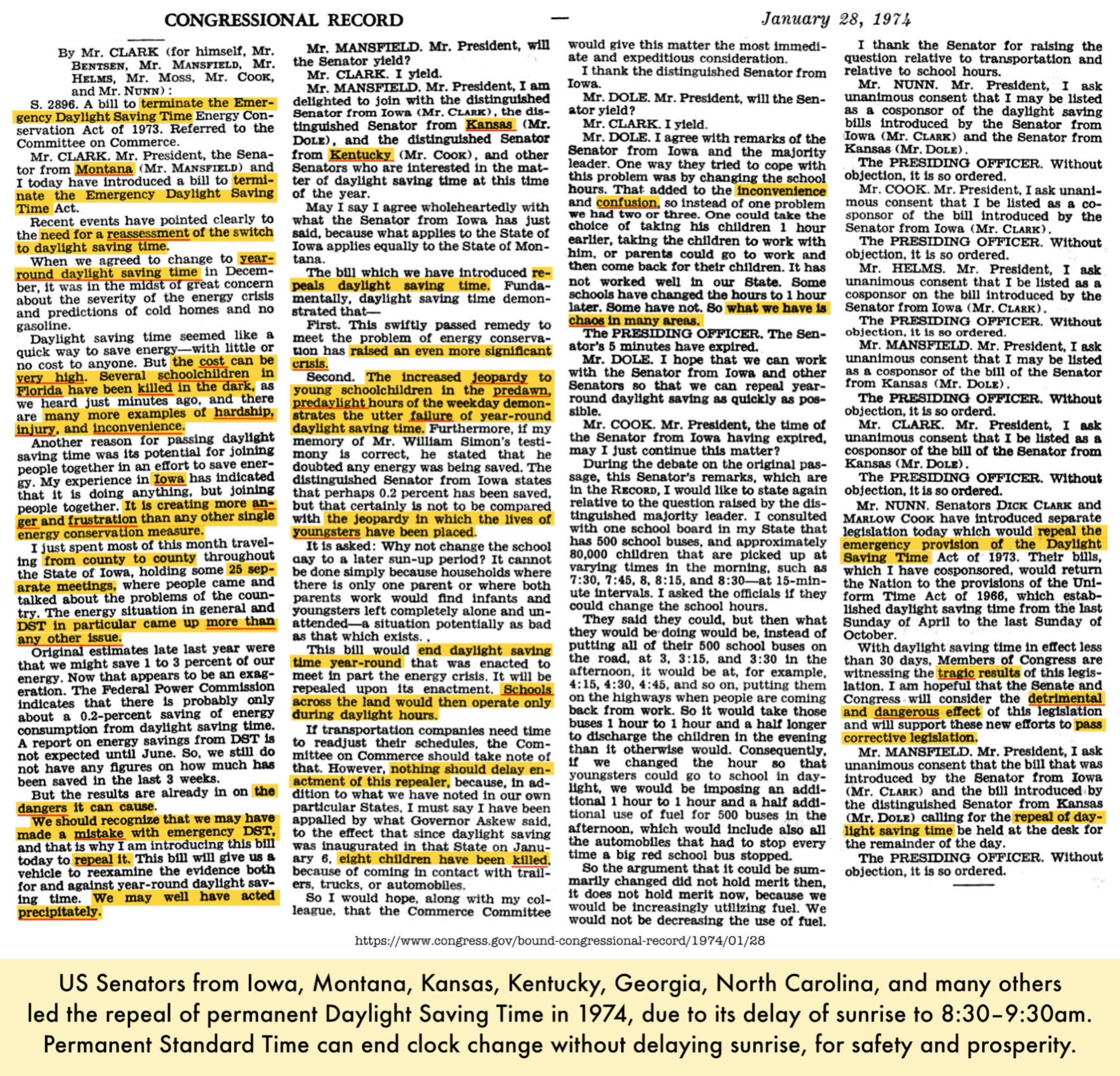 history 1974 01 28 congress us sen dick clark iowa mike mansfield montana robert dole kansas marlow cook kentucky samuel nunn georgia jesse helms north carolina