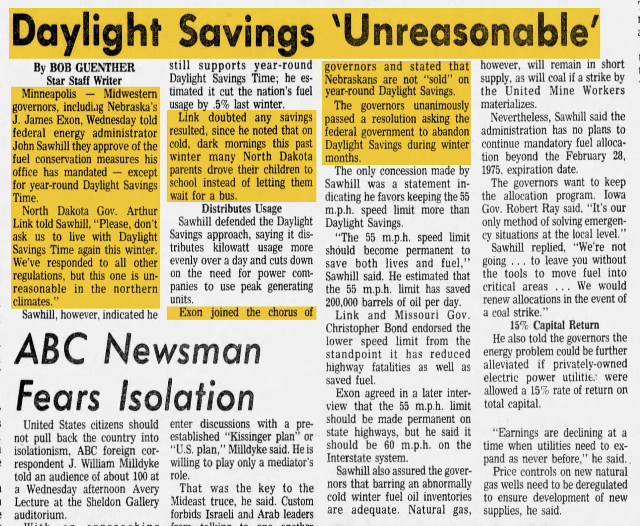 history 1974 08 01 minnesota daylight savings unreasonable