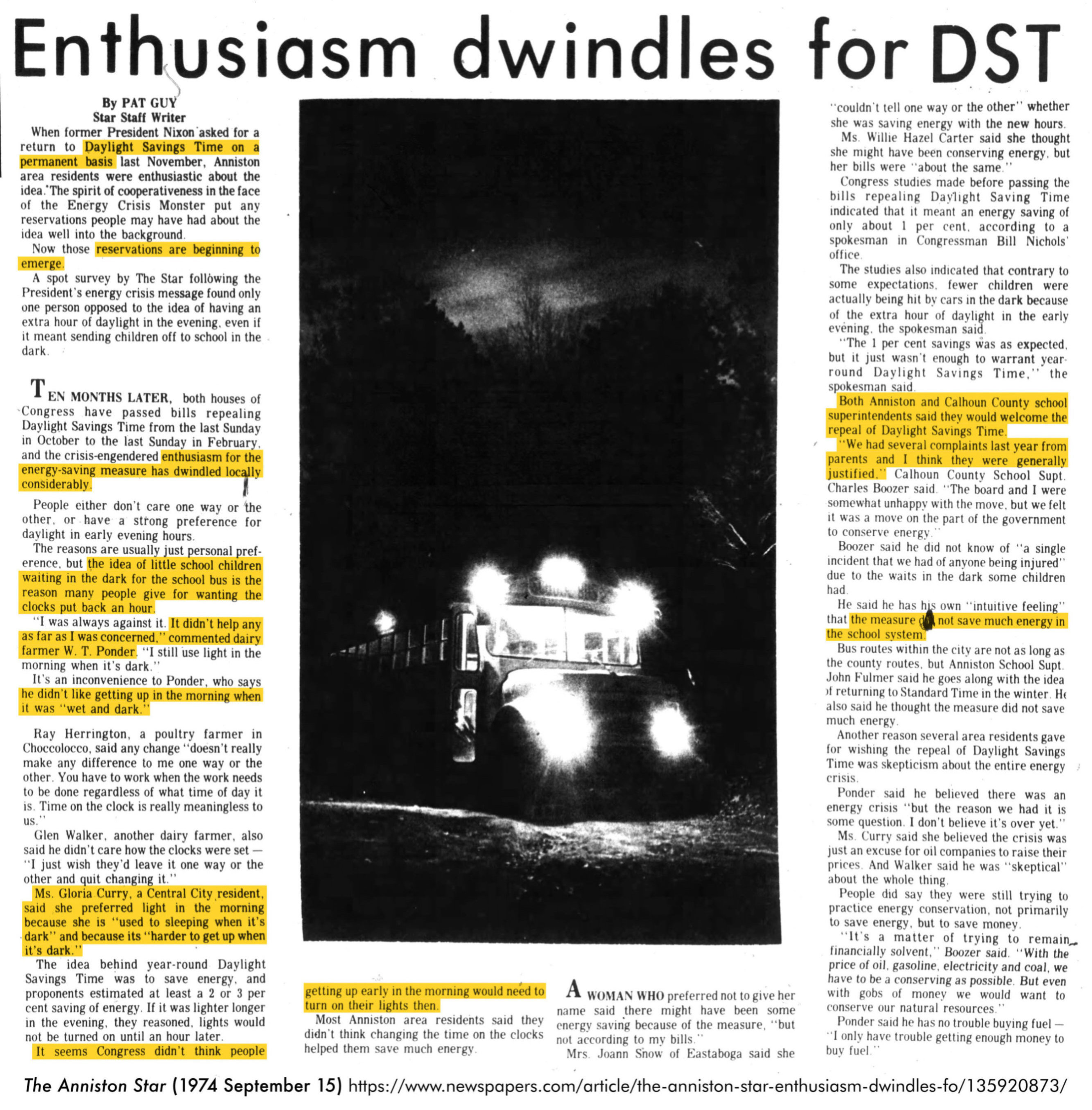 history 1974 09 15 news alabama anniston star enthusiasm dwindles for dst