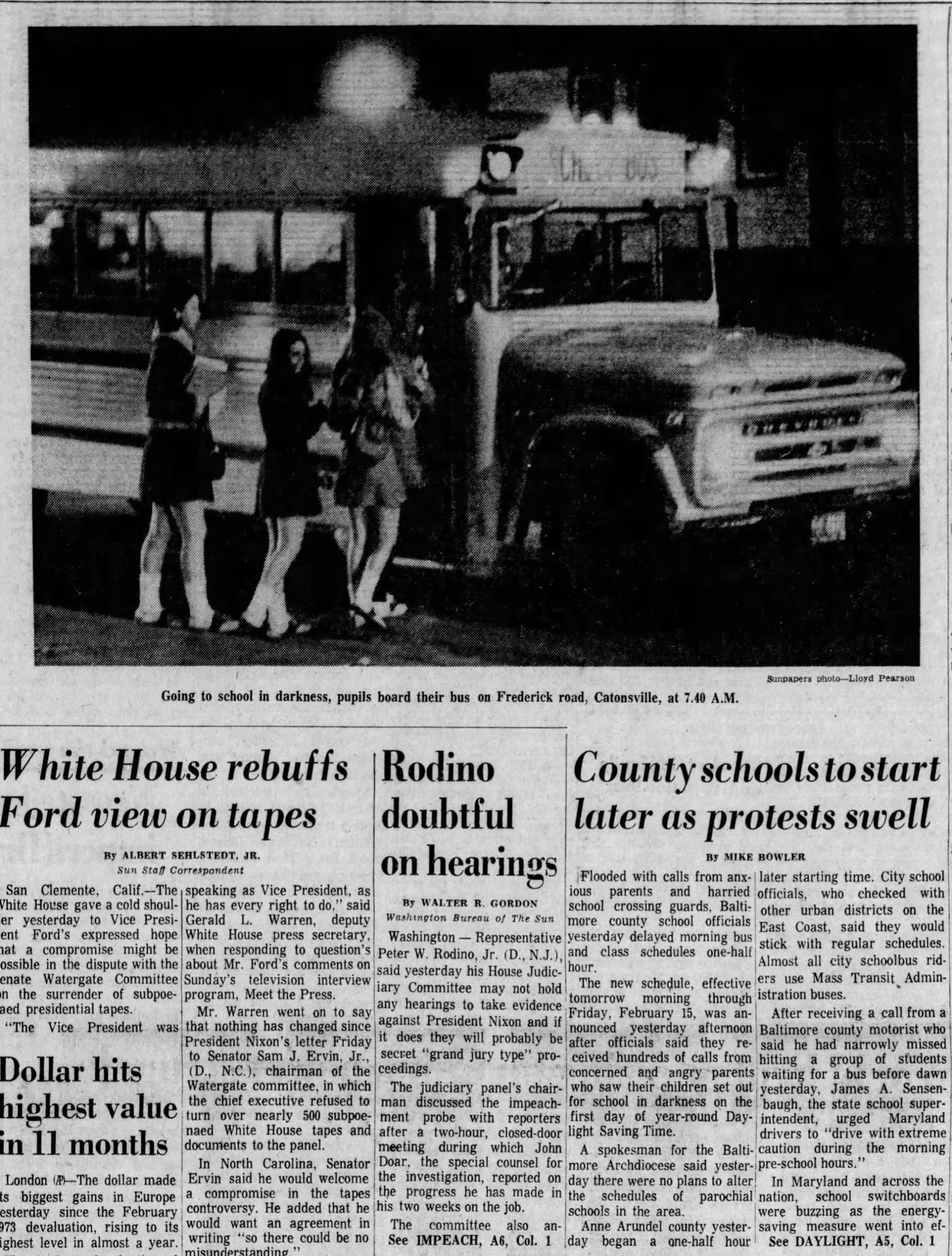 history 1974 maryland catonsville news photo bus county schools to start later as protests swell