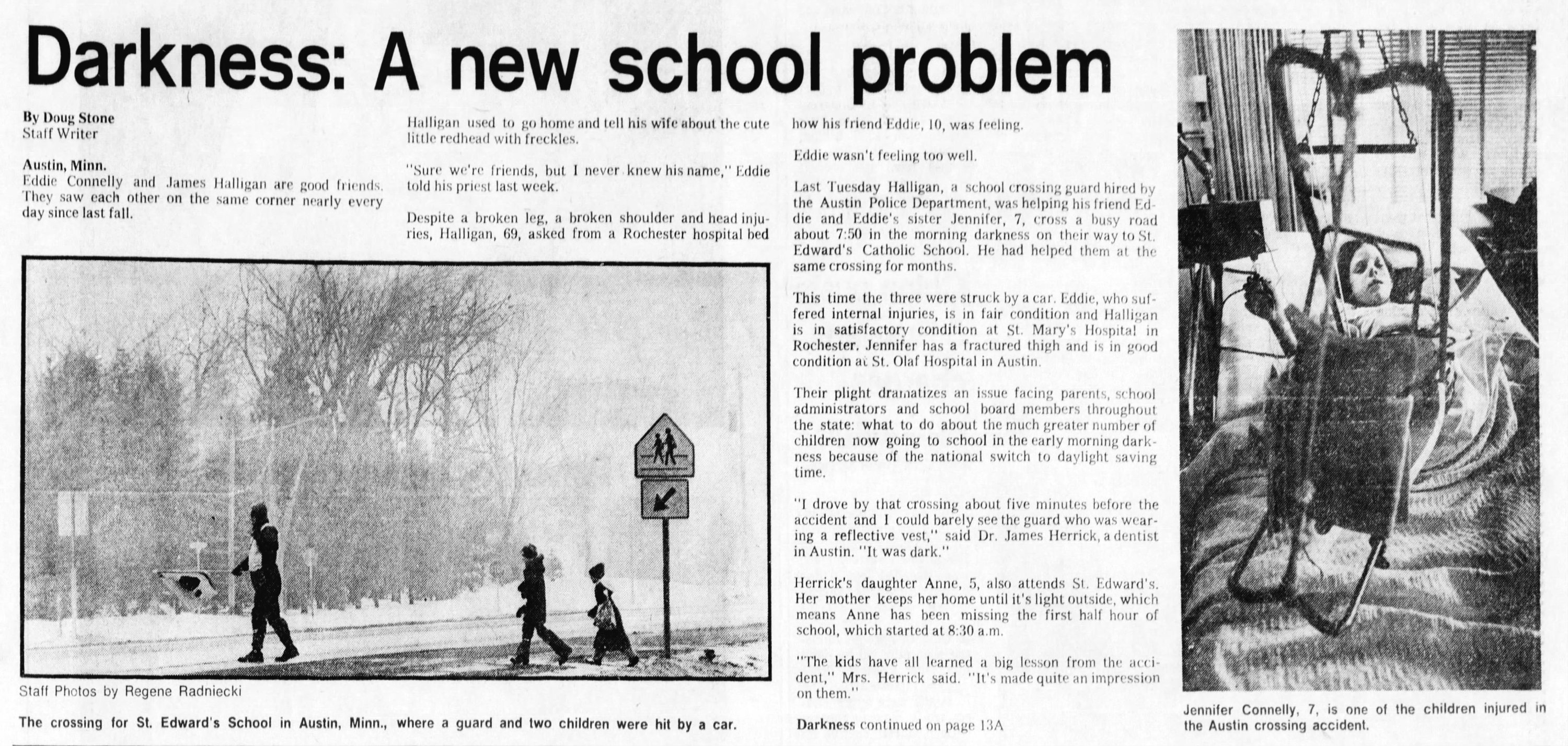 history 1974 news photo minnesota darkness a new school problem part 1