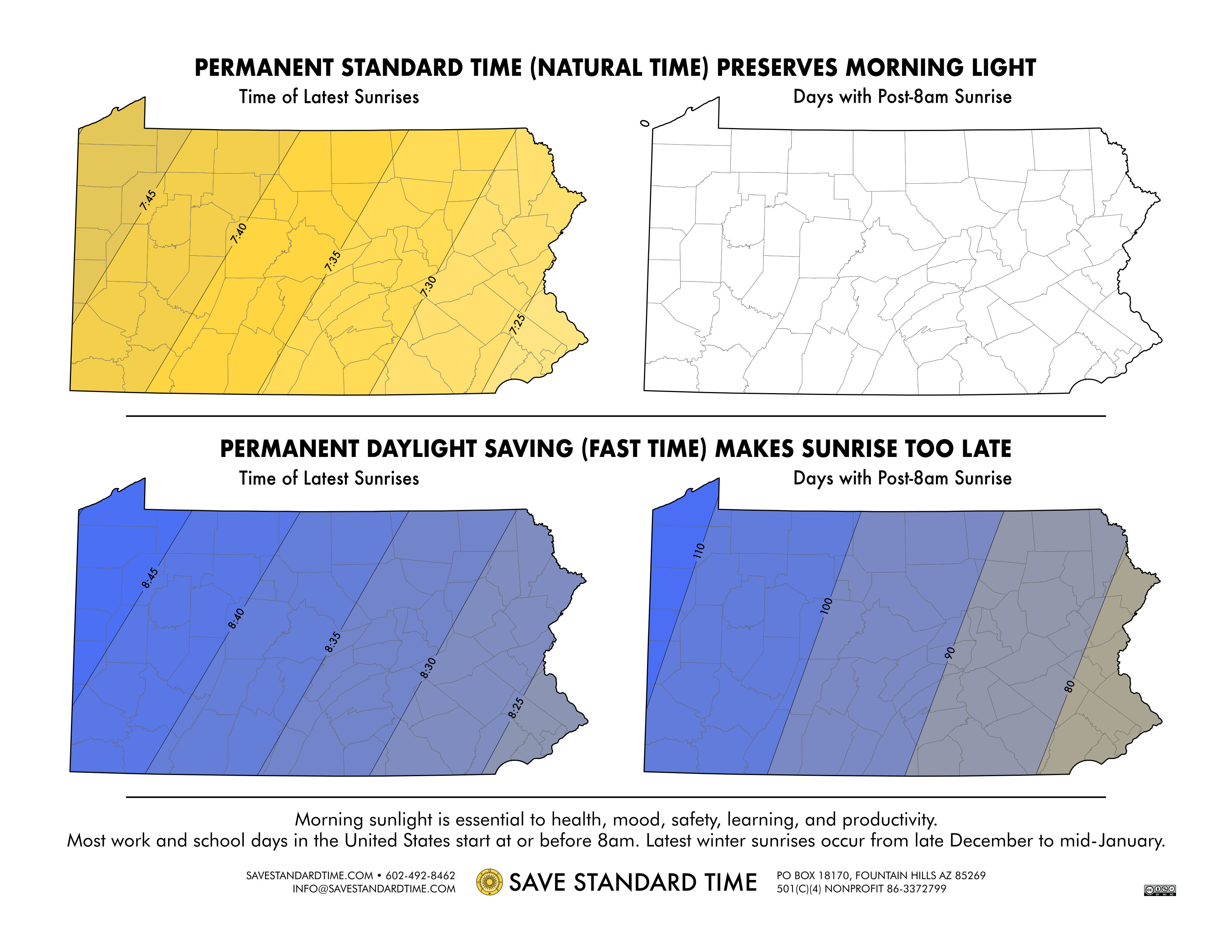 info map sunrise times pennsylvania