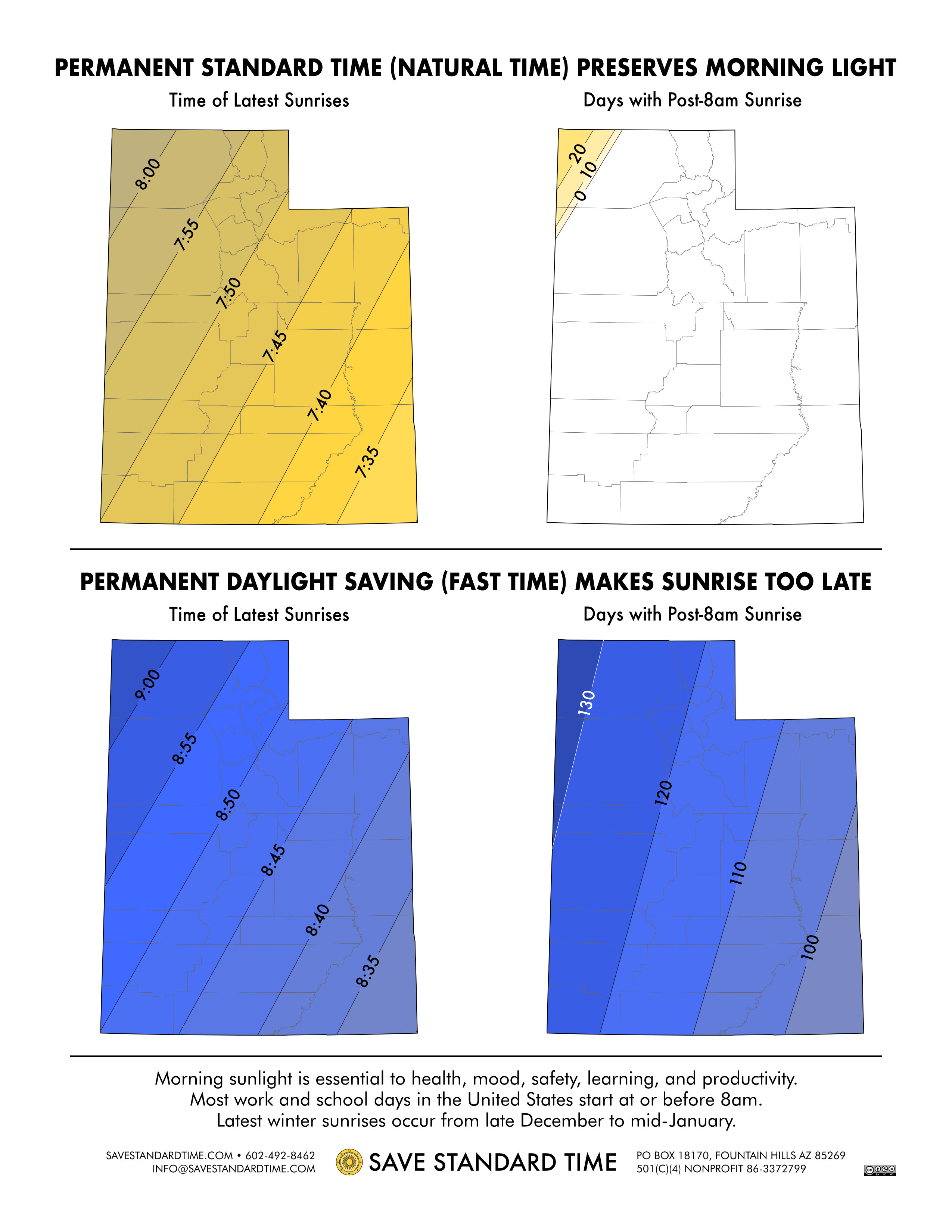 info map sunrise times utah