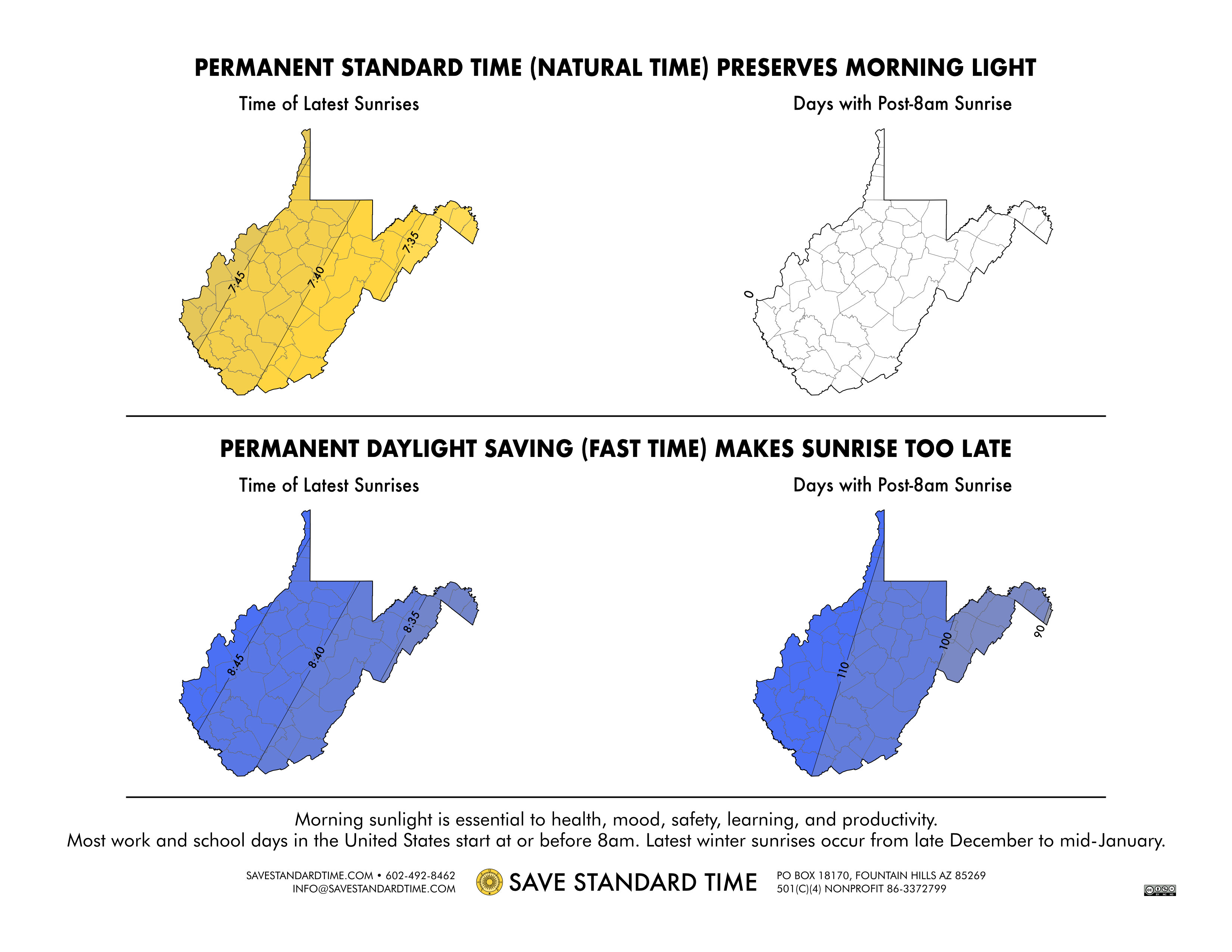 info map sunrise times west virginia