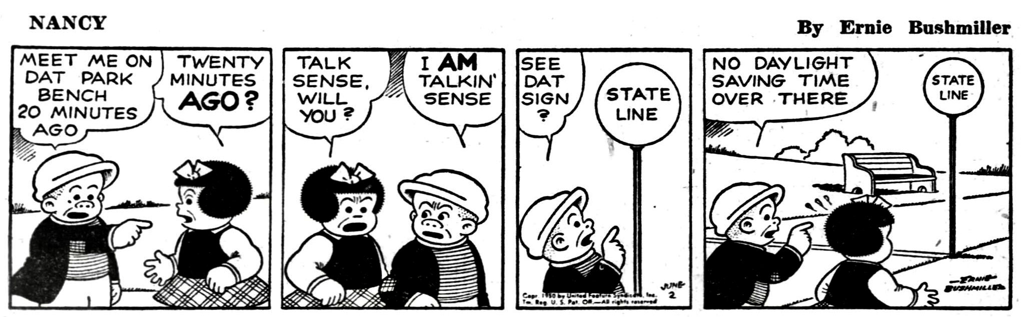 meme comic nancy dst park bench