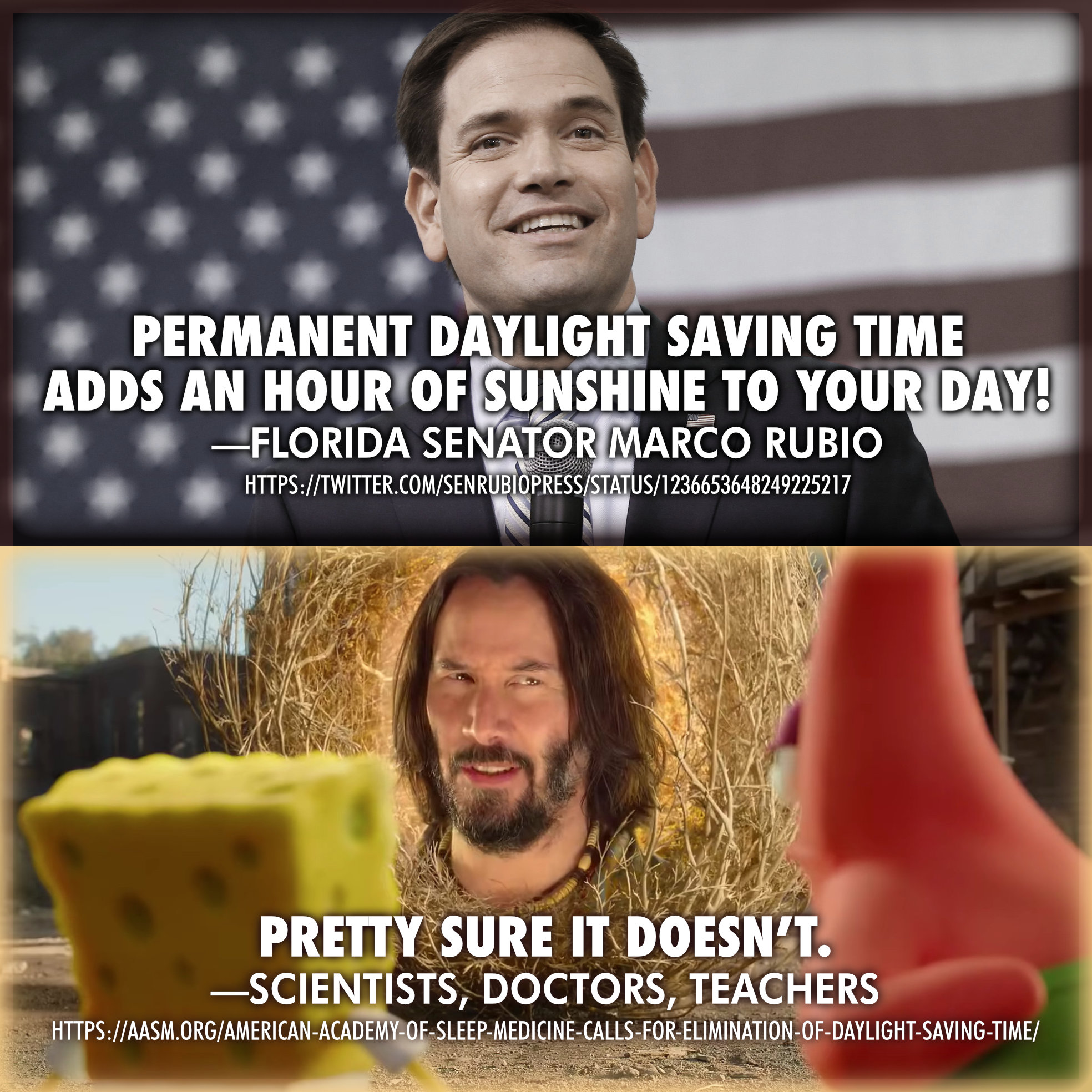 meme keanu pretty sure dst rubio