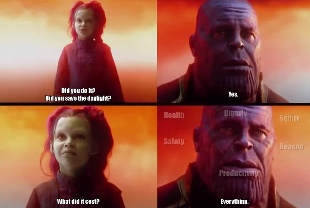 meme marvel thanos gamora dst what did it cost everything