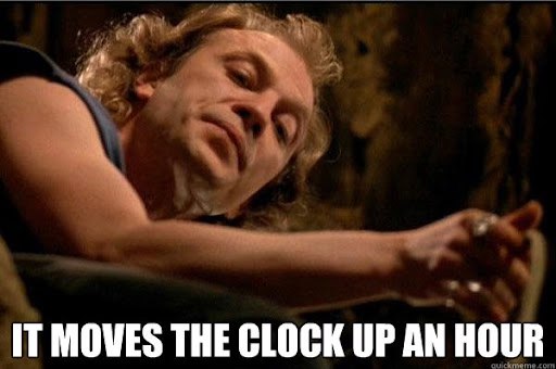 meme silence of the lambs moves clock hour