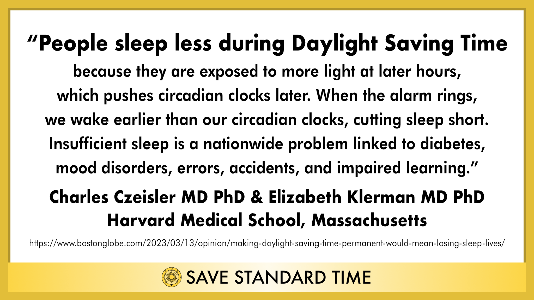 quote massachusetts czeisler dst sleep less