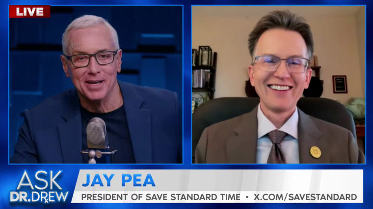 Photo of Save Standard Time’s President on Dr Drew